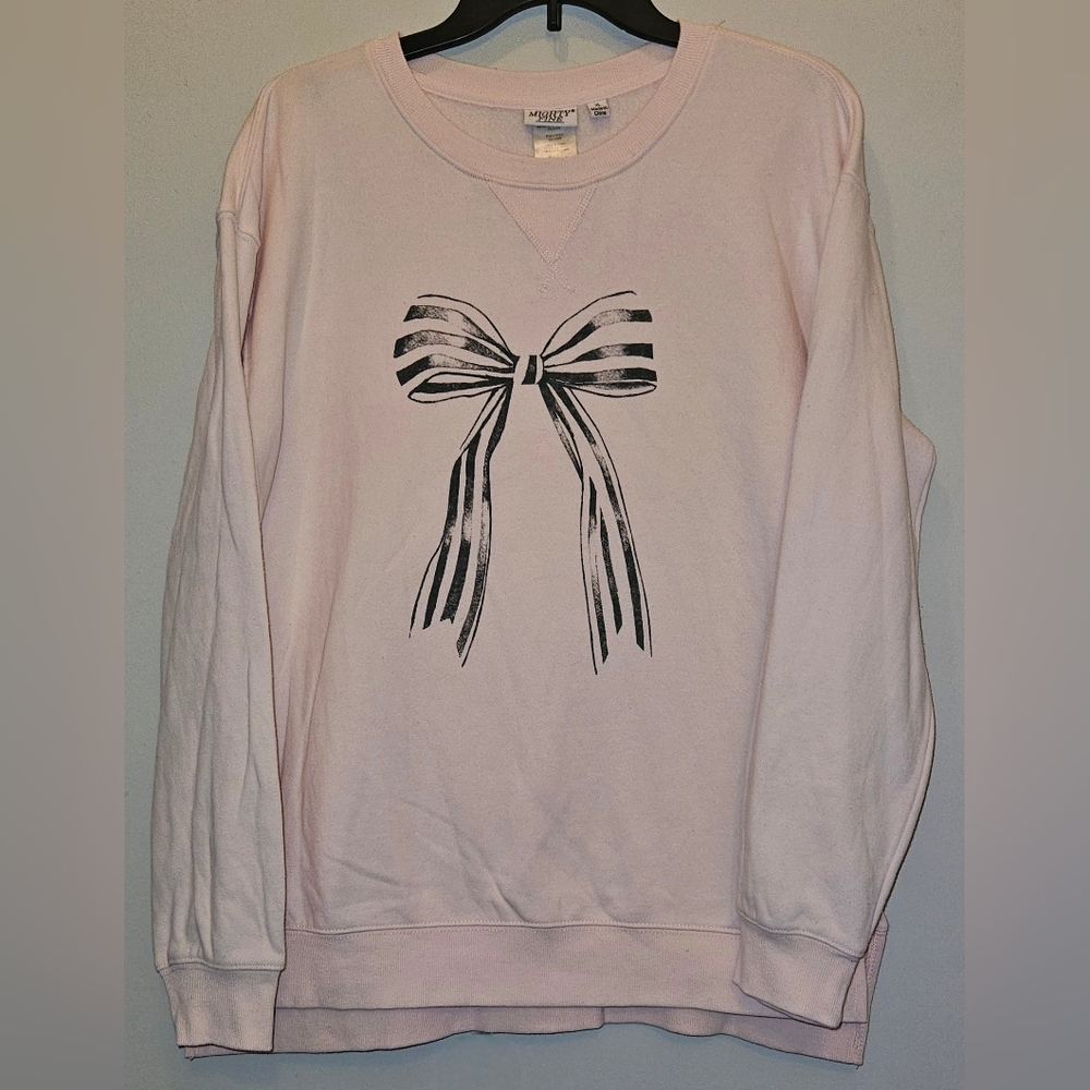 Light Pink Bow Sweatshirt